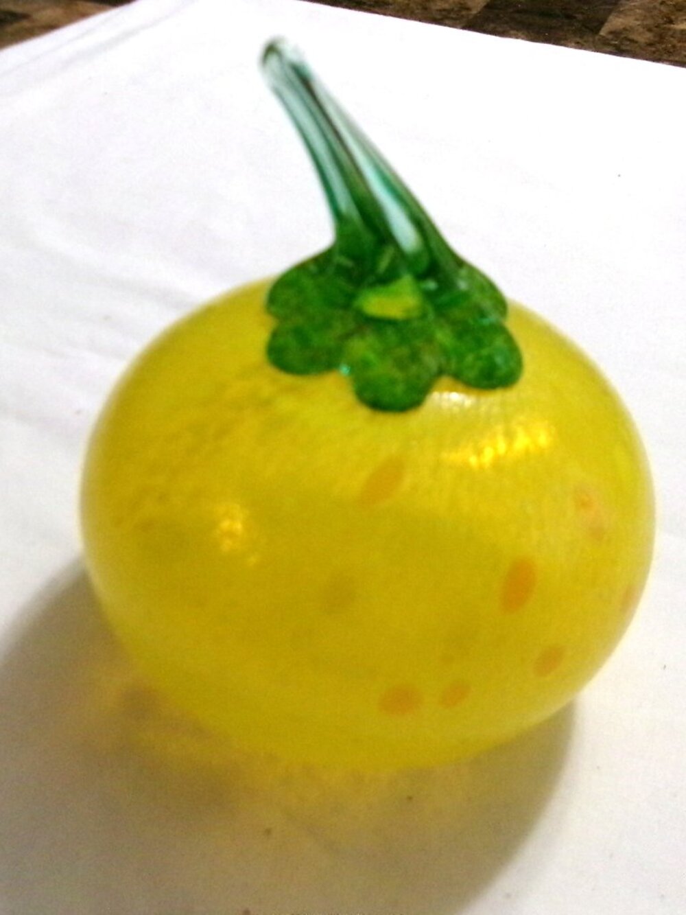 KOSTA BODA Gunnel Sahlin Frutteria Series Hollow Hand Blown Glass Melon
